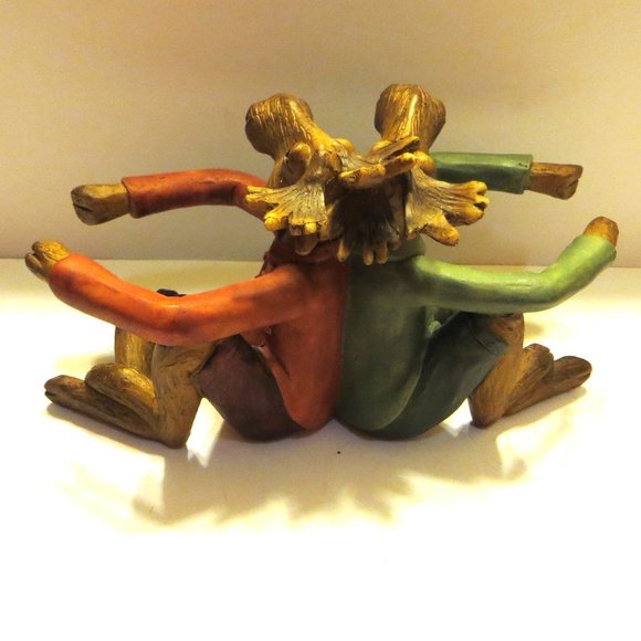 Pair of Moose Each Holding Salt Shaker Dining Decor Home Lodge - Picture 4 of 8